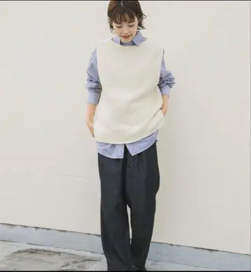 카구레 면린넨 데님 이지 팬츠