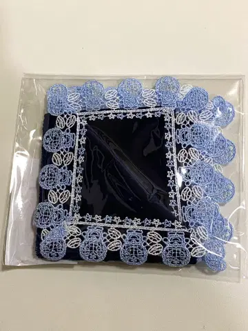 [ 미사용 새상품 ] 긴자와 레이스 타월 손수건 아이엠 도라에몽 네이비