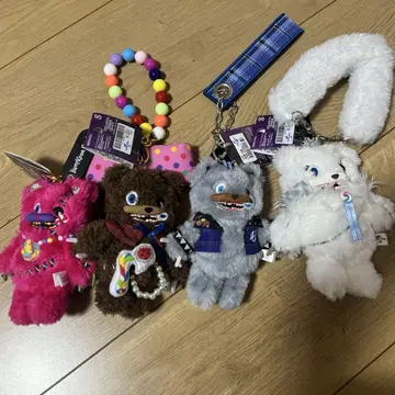 하미곰 마스코트 키체인 브러쉬 키체인 4체 세트