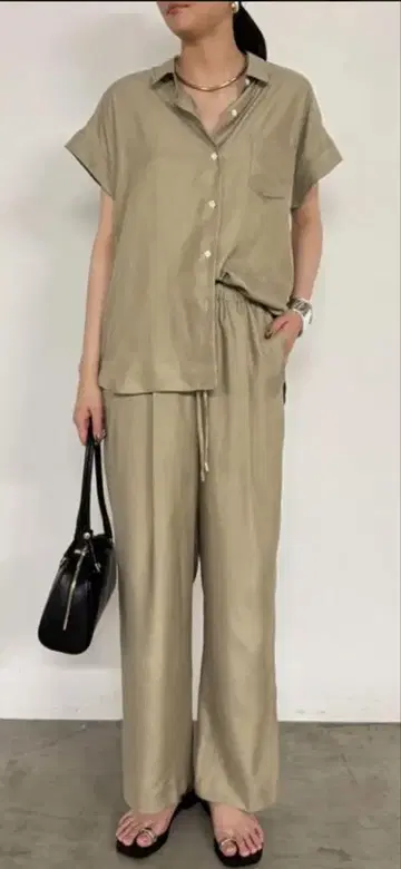 택 포함 새상품 Loungedress 파브릴 릴랙스 팬츠 M