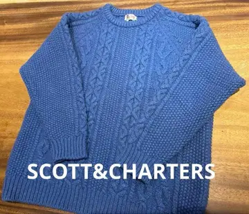 SCOTT&CHARTERS 스캇&차터스 케이블 니트 블루