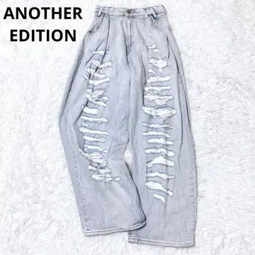 어나더 에디션 데님 청바지 G 팬츠 에그 팬츠 데미지