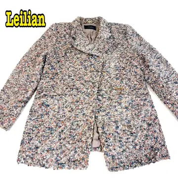 Leilian 레리안 멀티 컬러 믹스 트위드 테일러드 자켓