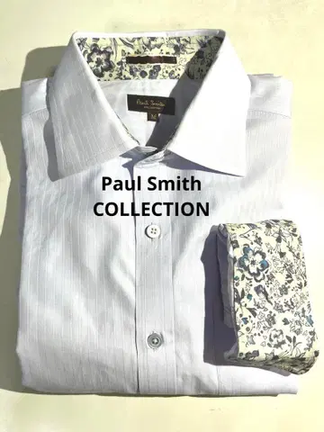 새상품급 폴스미스 긴팔 셔츠 비즈니스 셔츠 퍼플 꽃무늬 M