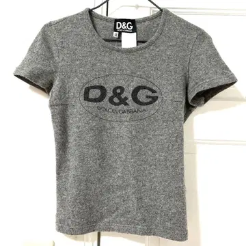 D&G 그레이 반팔 니트 T셔츠 38