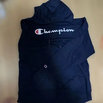 Champion 후드 부착 후드티 XL 블랙
