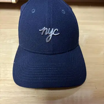 nyc 자수 네이비 야구 모자