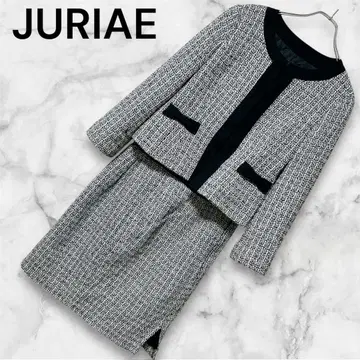 [ JURIAE ] (M) / 트위드 셋업 재킷 믹스 스커트