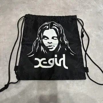 x-girl 프린트 로고 나일론 백팩