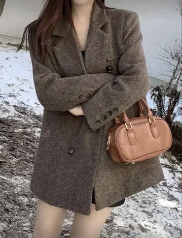 shein 자켓 커피 브라운