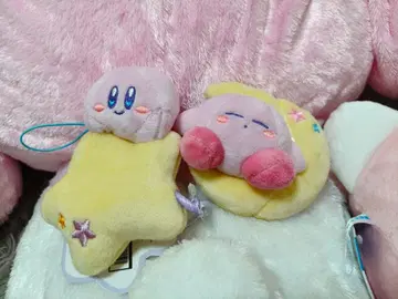 커비 봉제 인형 스트랩 포함 2개 세트