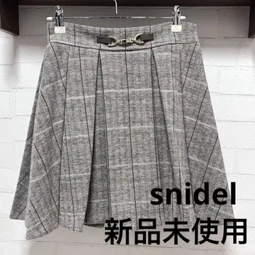 snidel BOX 플리츠 미니 스커트 체크