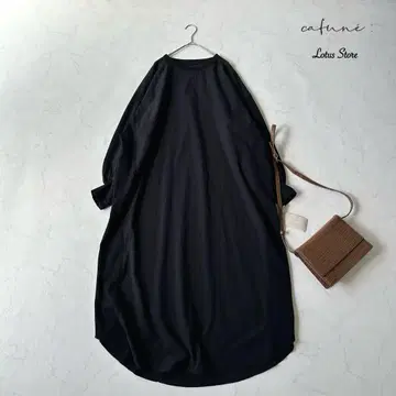 새상품 택 포함 cafune 카프네 티셔츠 절개 원피스 블랙 루즈핏