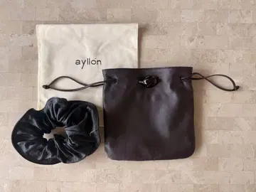 ayllon 가죽 가방 가죽 스크런치 세트