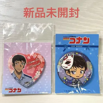 명탐정 코난 모로후시 히로미츠 홀로그램 캔뱃지 SD 칠석 하트형 캔뱃지