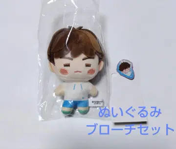 SUGA BTS 봉제 인형, 브로치 세트