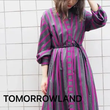 TOMORROWLAND 스트라이프 롱 셔츠 원피스 원피스