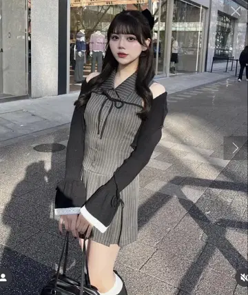 올리브 데 올리브 슬리브리스 셔츠 미니 원피스 가디건