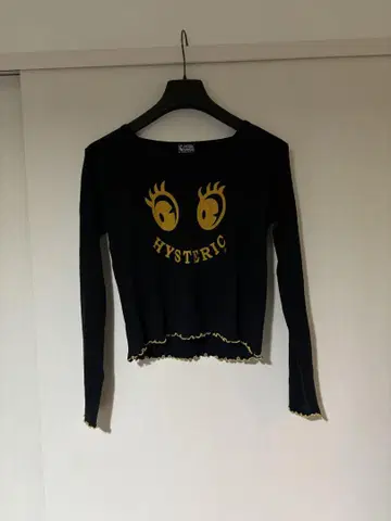 HYSTERIC GLAMOUR 크롭T셔츠 블랙