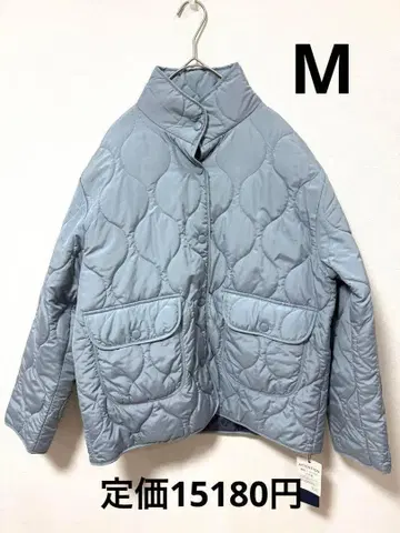 BLESSE BLIGE 경량 퀼팅 자켓 더스티 블루 블루 그레이