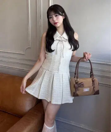 OLIVE des OLIVE 슬리브리스 셔츠 미니 원피스