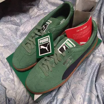 PUMA 스웨이드 그린 스니커즈