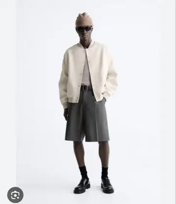 ZARA XL 베이지 버튼 점퍼