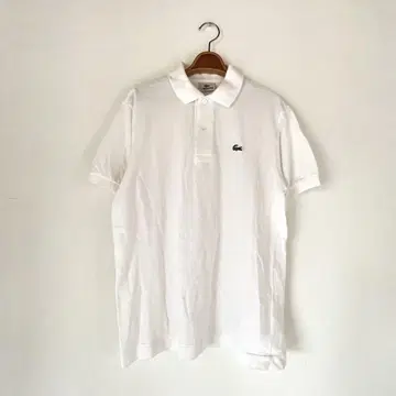 LACOSTE 화이트 피케 셔츠 사이즈 3