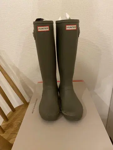 HUNTER 올리브 그린 레인부츠