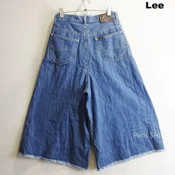 Lee 와이드 가우초 데님 팬츠 [ M ] 초 하이웨스트 연파랑 일본제