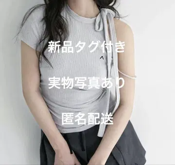ANDMARY Manon ribbon tops ( blue / F )