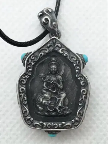 알타 운석 조각 문수보살 펜던트 (Silver925 프레임) 목걸이