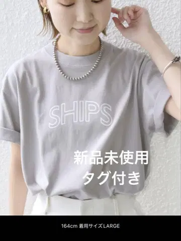 t셔츠 [WEB 한정판] SHIPS 로고 TEE 여성용 남성용