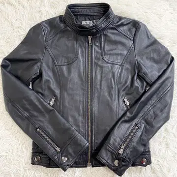 BLACK bymoussy 마우지 천연 가죽 양가죽 라이더 싱글 라이더