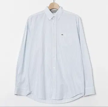 LACOSTE 라코스테 긴팔 셔츠 화이트x라이트 블루 스트라이프