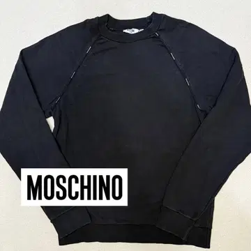 MOSCHINO 모스키노 로고 라인 맨투맨 블랙 남성용 M 상당