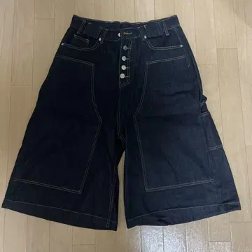 다크 데님 숏팬츠 멀티 포켓