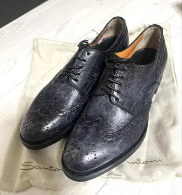 Santoni 블랙 드레스 슈즈 사이즈 8