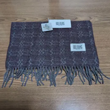 BILL BLASS 캐시미어 100% 머플러 브라운 계열