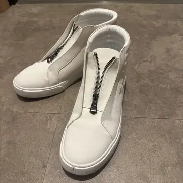 1PIURELAX 지퍼 달린 화이트 스니커즈