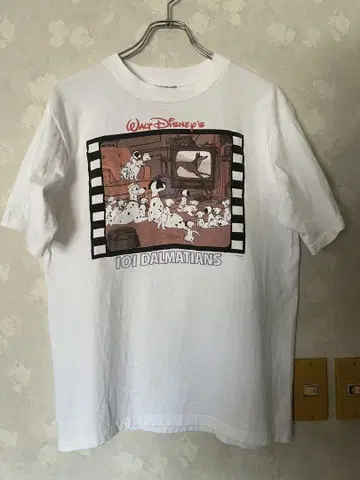 90s 디즈니 필름 T셔츠 101마리 강아지 L