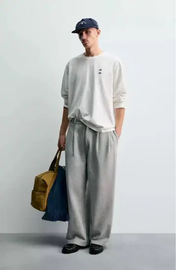 ZARA x Champion 플리츠 릴랙스 핏 팬츠 챔피온