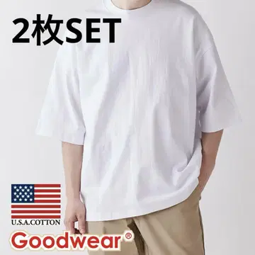 [ 2장 세트 ] Goodwear T셔츠 화이트 XL