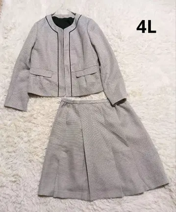 빅 사이즈 노카라 자켓 스커트 셋업 입학식 졸업식