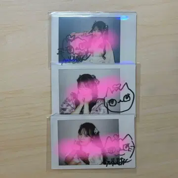 무라카와 히안 폴라로이드 친필 사인 3장 세트