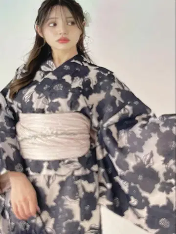 그레일 오간자 레이스 꽃무늬 원피스 유카타 미사용 새상품