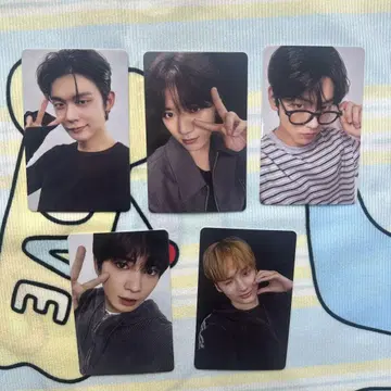 TXT LINE MUSIC 멤버 셀카 미공개 트레이딩 카드 5장