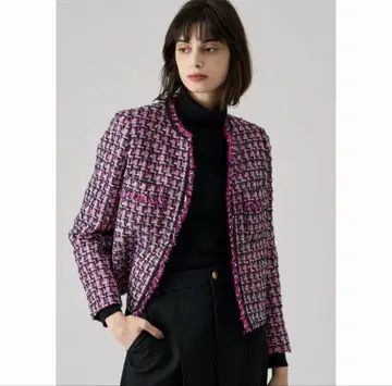 아나이 ANAYI 라메 몰 트위드 자켓