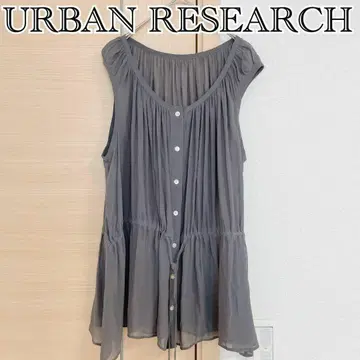 URBAN RESEARCH 어반 리서치 슬리브리스 블라우스 그레이
