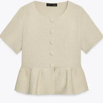 ZARA 페플럼 숏 슬리브 니트 자켓